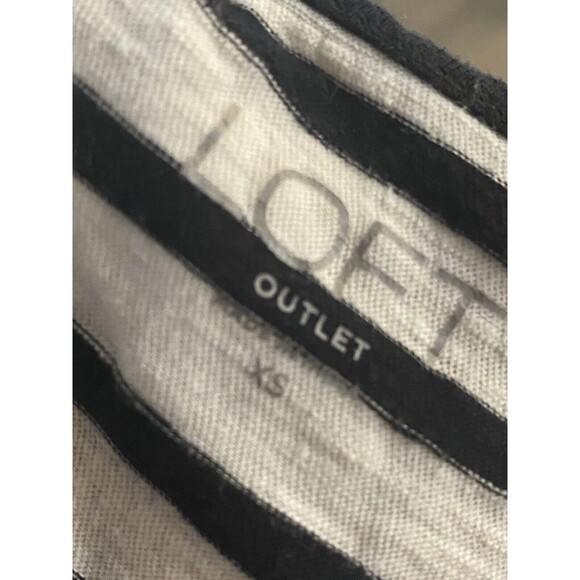 LOFT OUTLET - Striped T Shirt Cotton Medium Lace Cotton Poly blend - Picture 6 of 8